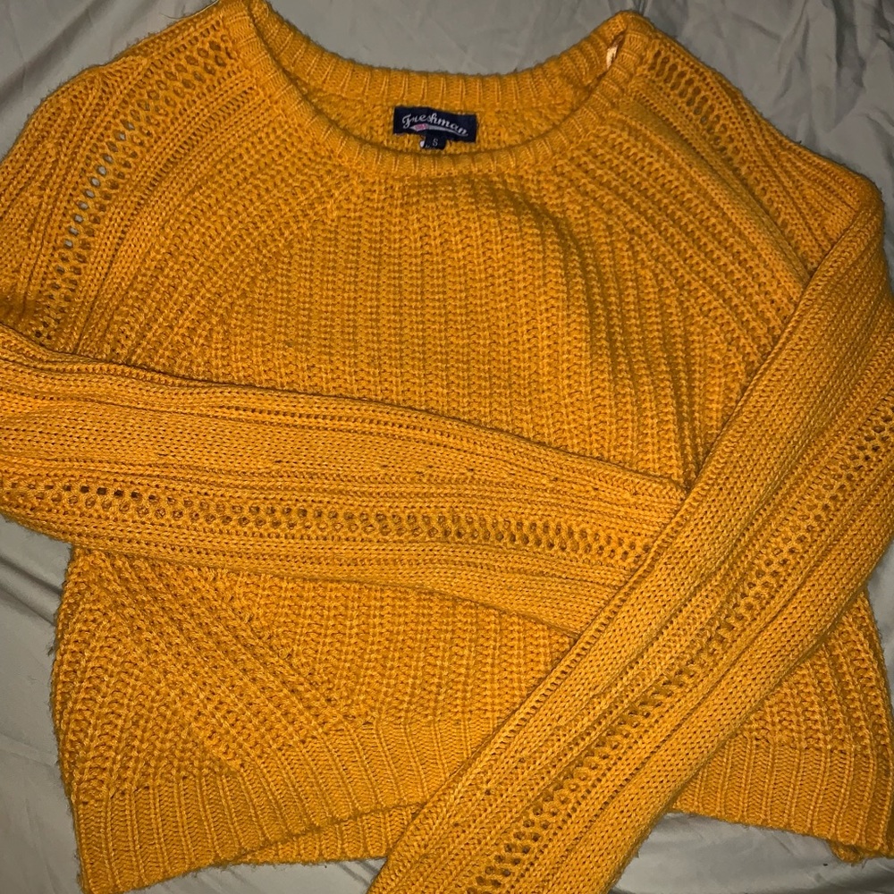 Cropped Yellow Sweater